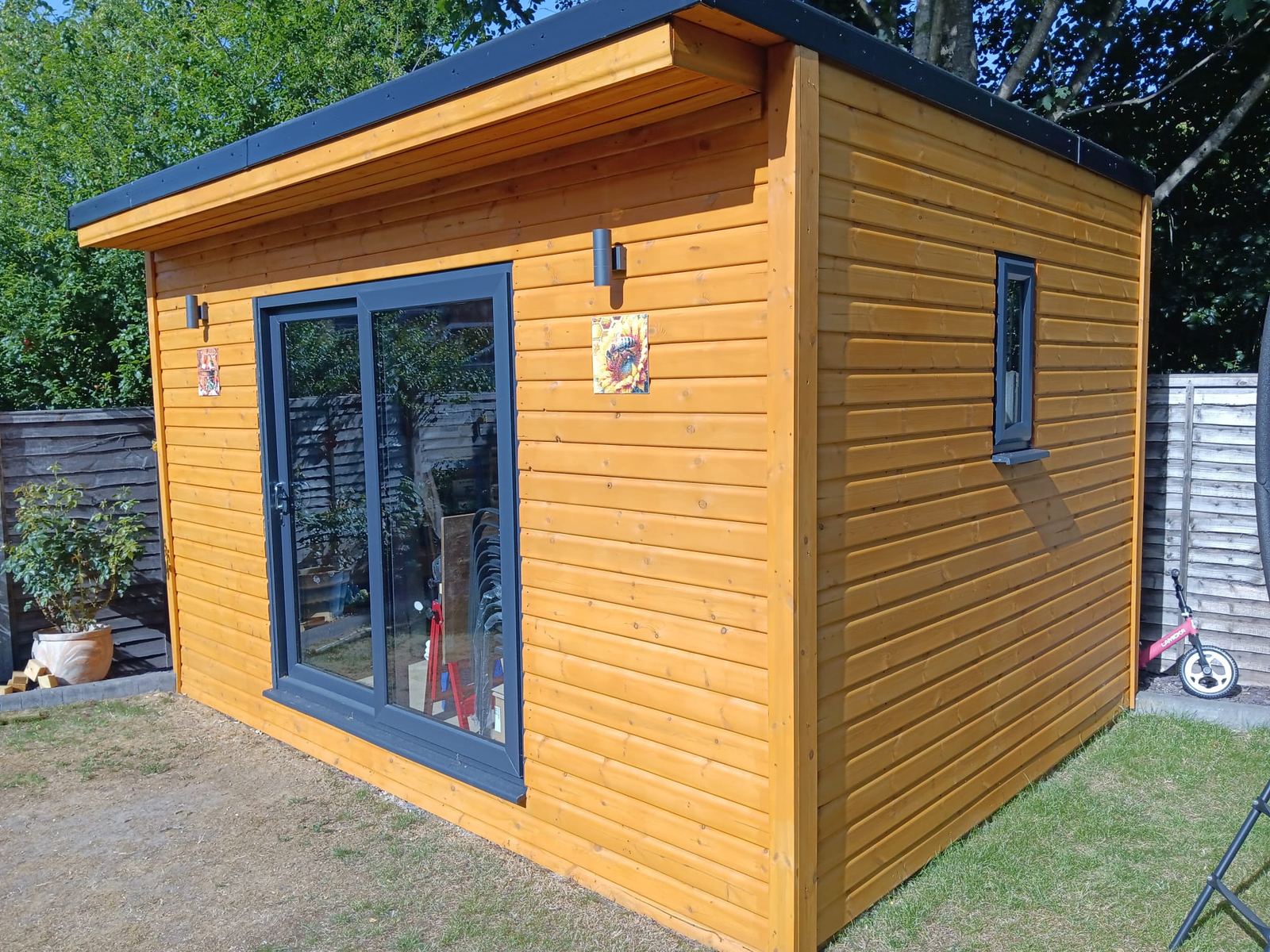 Completed garden room with patio doors — Crowthorne Construction, Berkshire