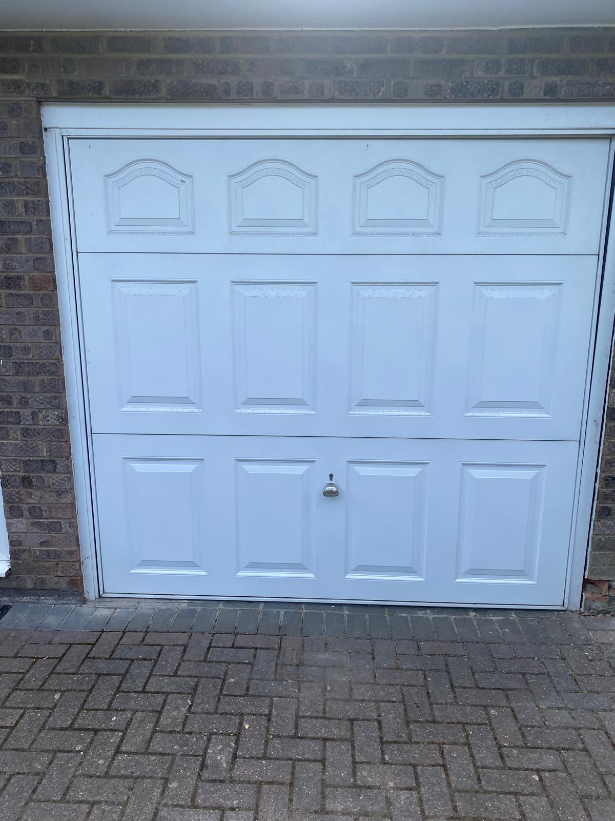 Original garage door before conversion — Crowthorne Construction, Berkshire
